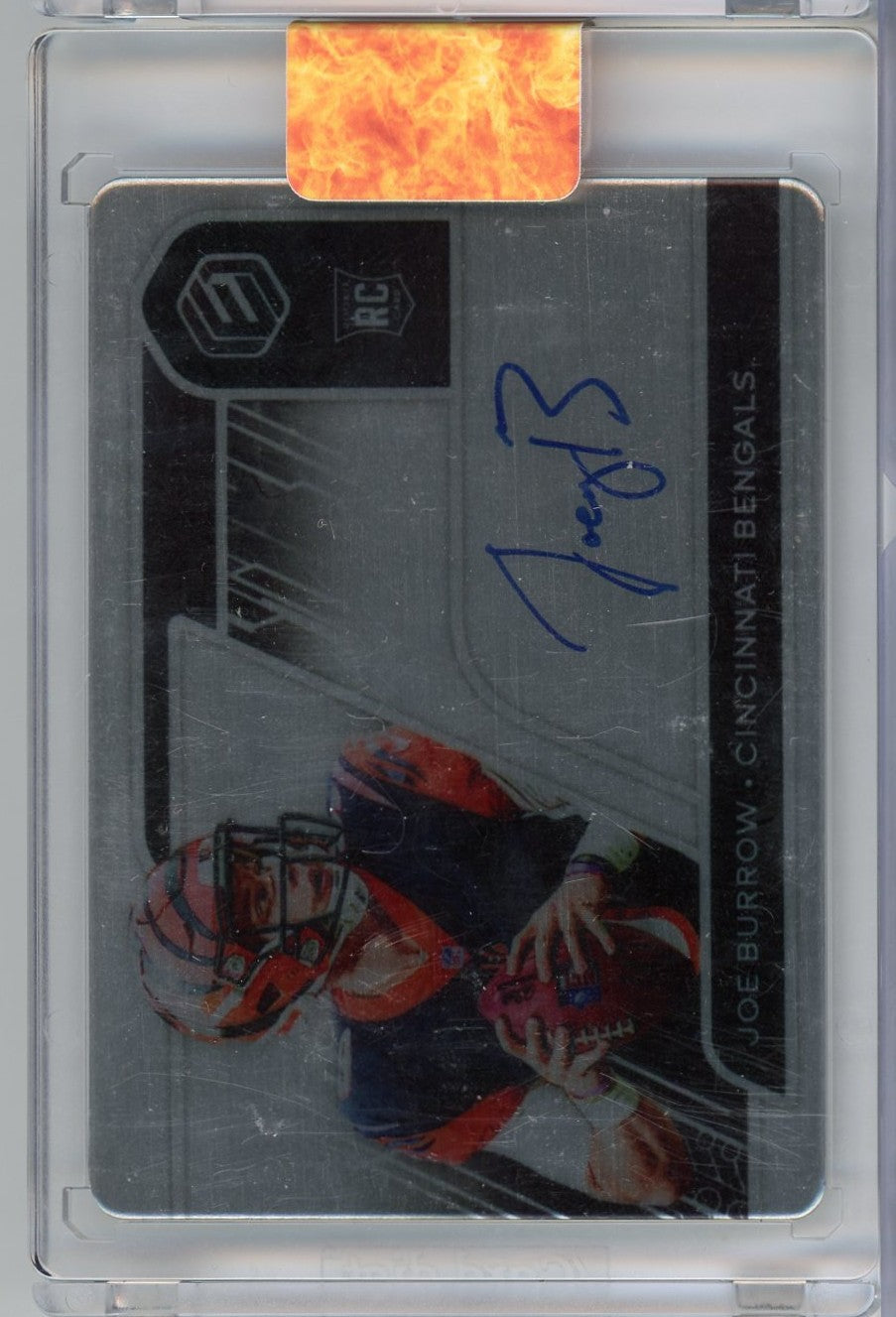 2020-panini-elements-joe-burrow-119-rookie-auto-55-rookie-rc-football-card