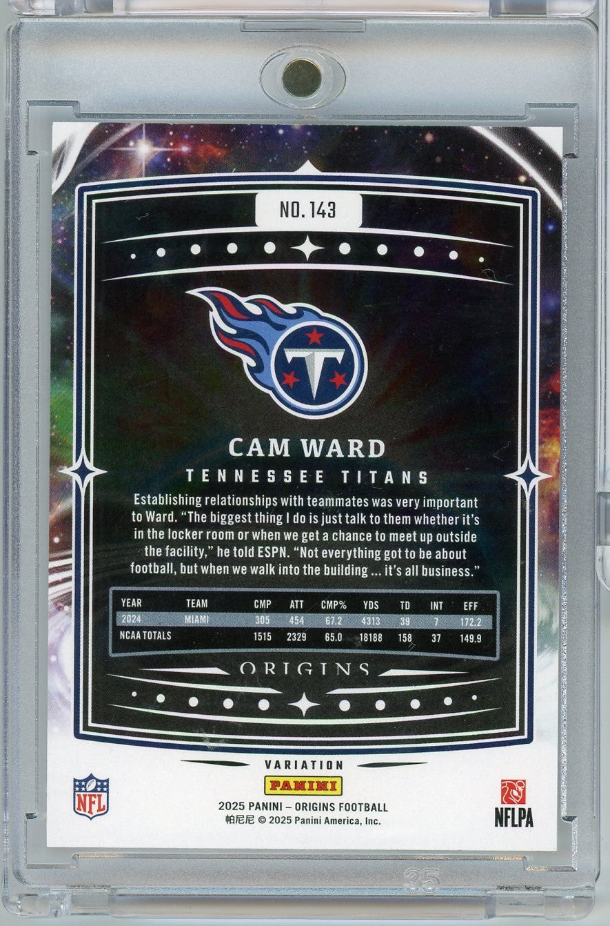 2025-panini-origins-variation-cam-ward-143-rookie-rc-football-card
