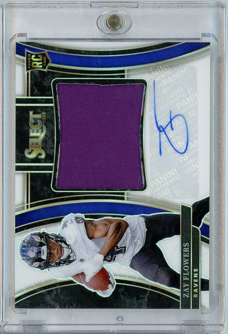 2023-panini-select-zay-flowers-jrszfl-75-rpa-auto-rookie-rc-football-card