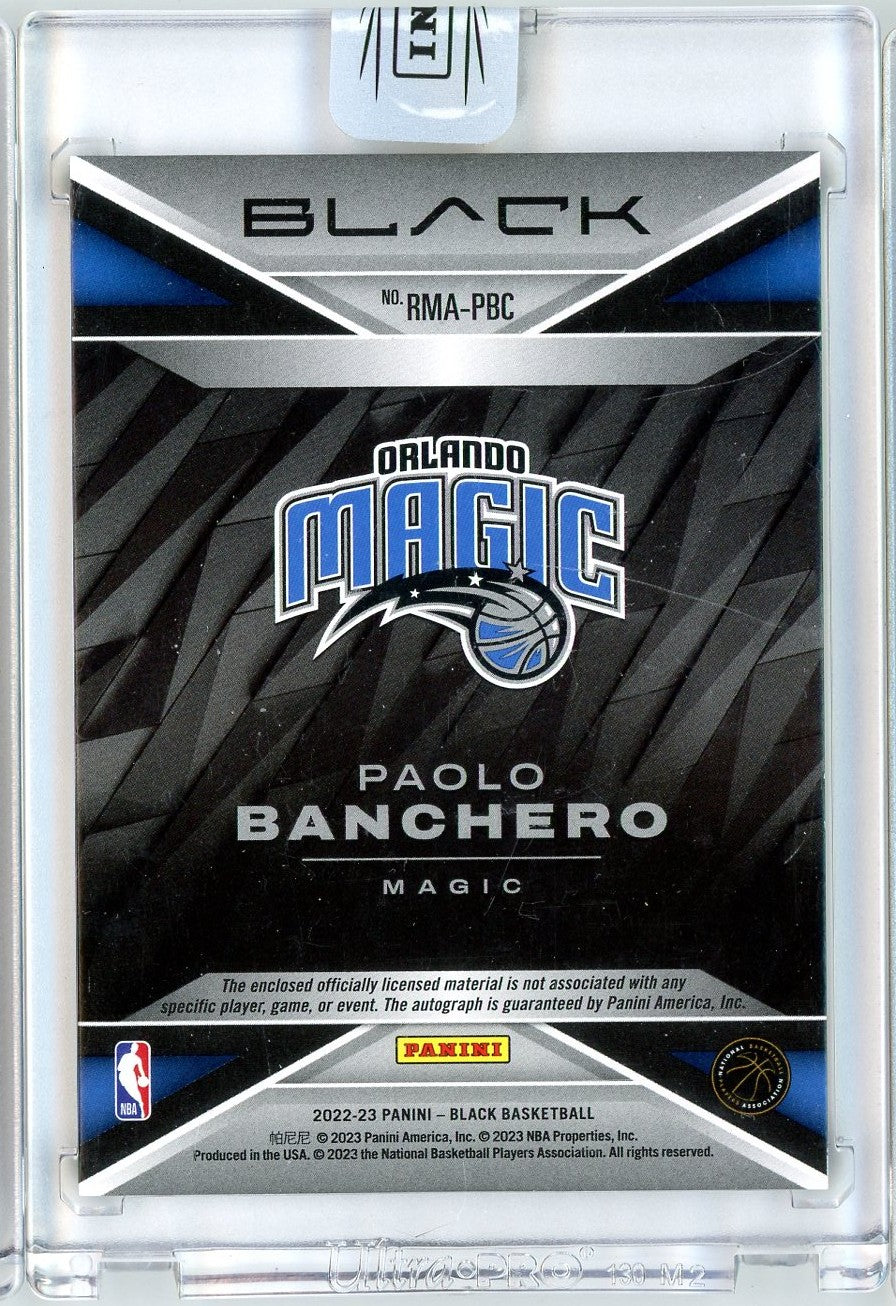 2022-panini-black-paolo-banchero-rma-pbc-15-rookie-patch-auto-rpa-rookie-rc-basketball-card