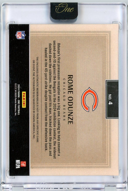 2024-panini-one-rome-odunze-4-49-green-rookie-patch-auto-rookie-rc-football-card