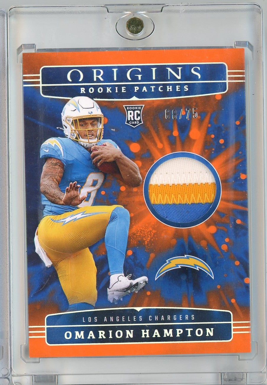 2025-panini-origins-omarion-hampton-rphohn-75-rookie-patches-relic-rookie-rc-football-card