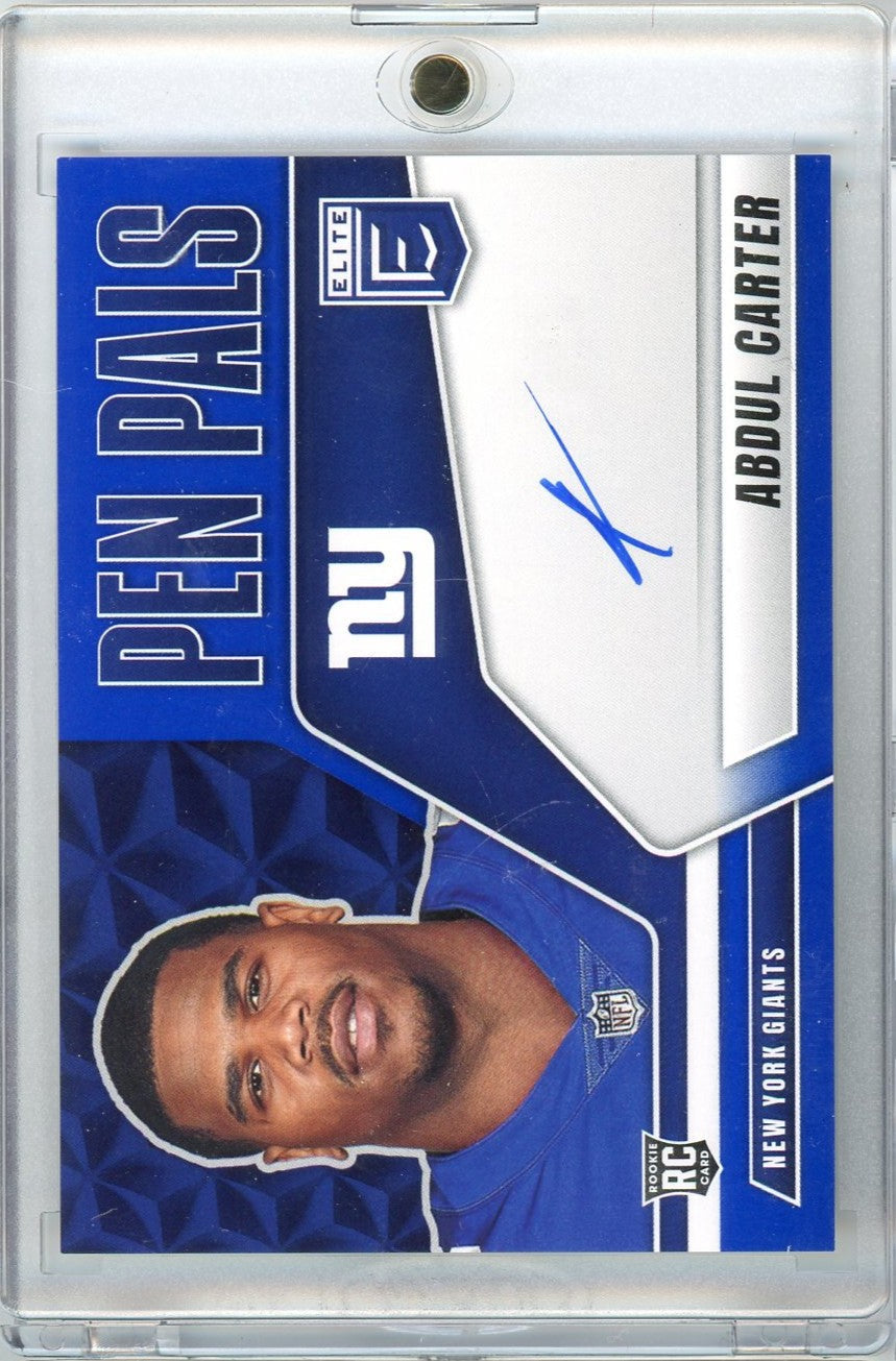 2025-donruss-elite-pen-pals-abdul-carter-ppaca-auto-rookie-rc-football-card