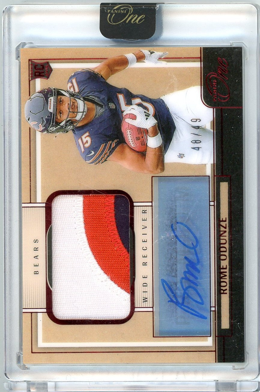 2024-panini-one-rome-odunze-104-49-red-rookie-patch-auto-rookie-rc-football-card