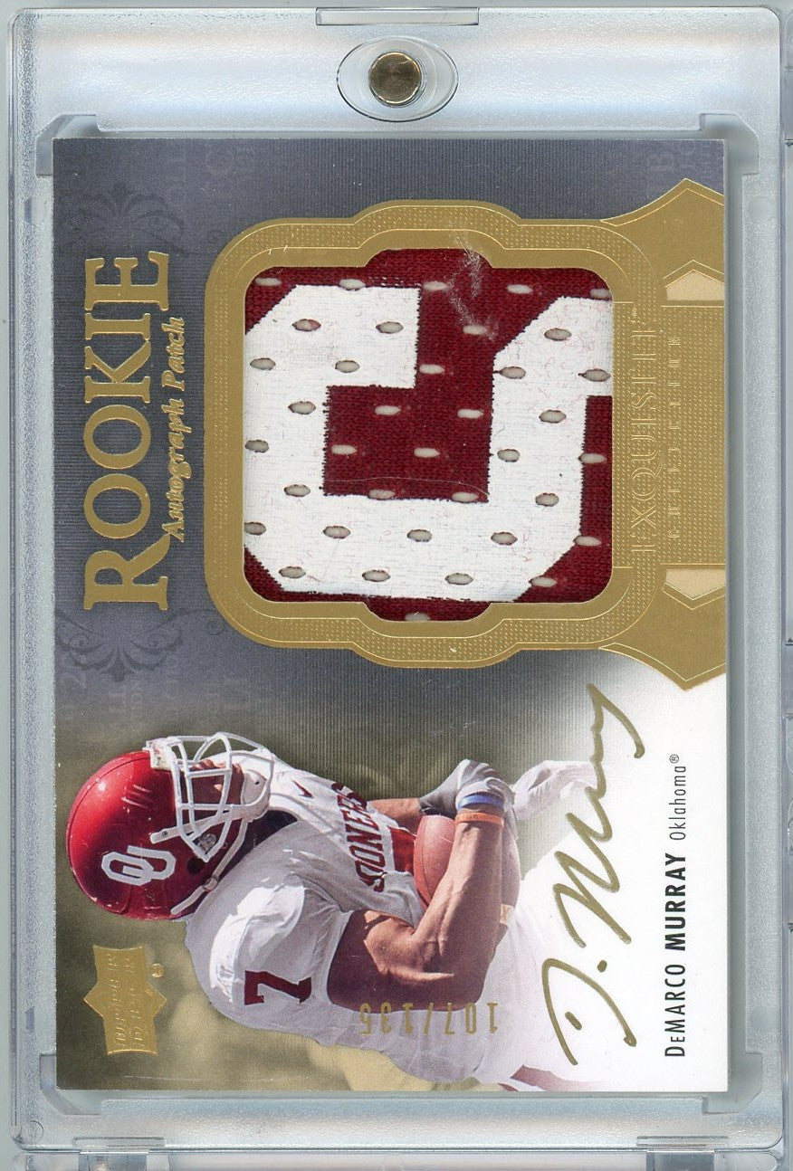 2011-upper-deck-exquisite-football-demarco-murray-129-135-rookie-patch-auto-rookie-rc-football-card