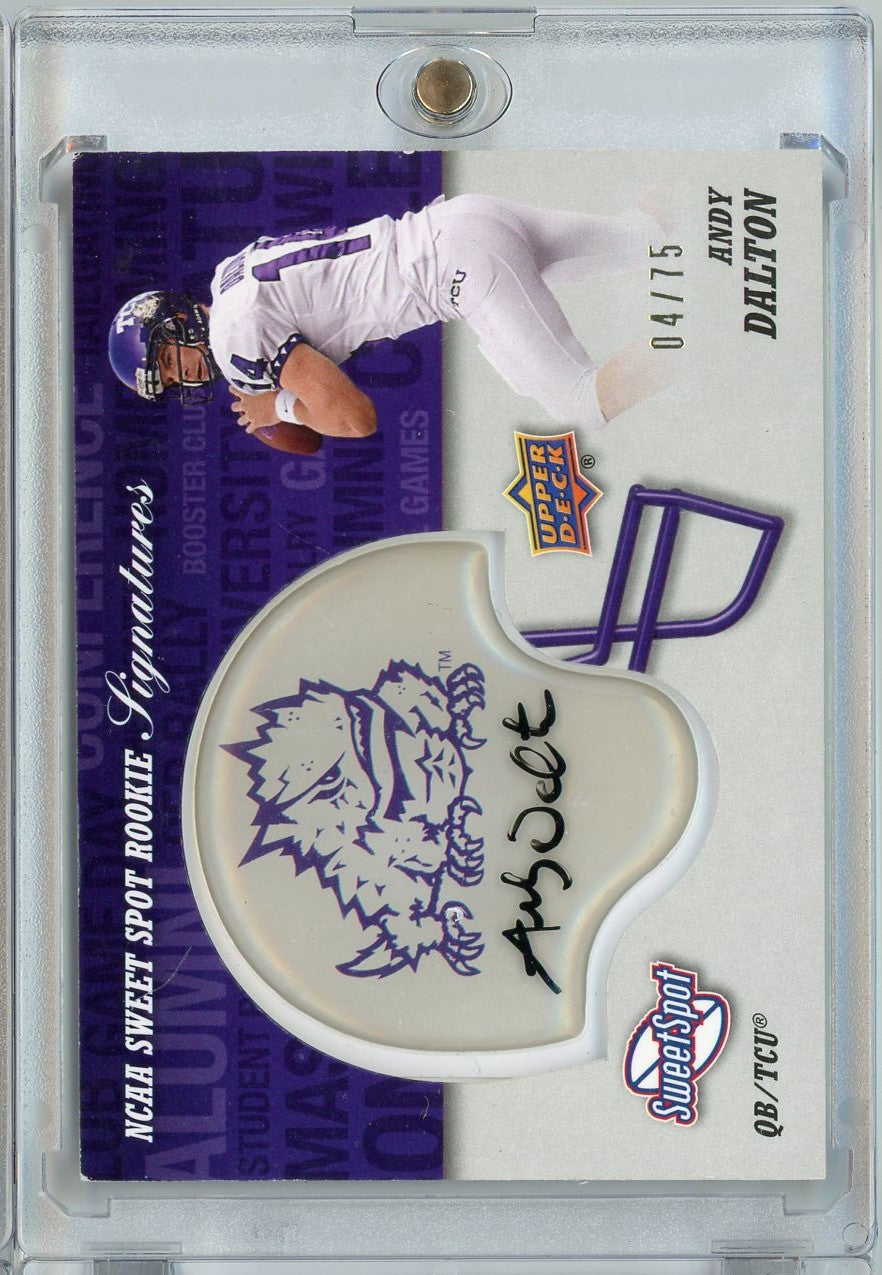 2011-upper-deck-sweet-spot-football-andy-dalton-rsad-75-autograph-rookie-rc-football-card