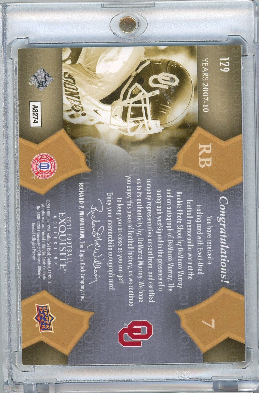 2011-upper-deck-exquisite-football-demarco-murray-129-135-rookie-patch-auto-rookie-rc-football-card