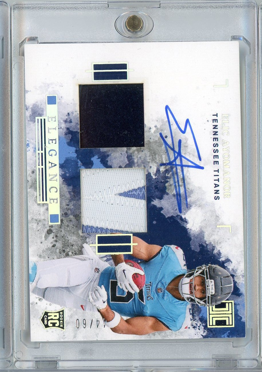 2025-panini-impeccable-elic-ayomanor-ele-ear-60-relic-auto-rookie-rc-football-card