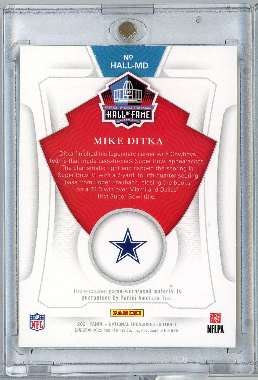 2021-panini-national-treasures-mike-ditka-hallmd-treasures-of-the-hall-game-worn-relic-football-card