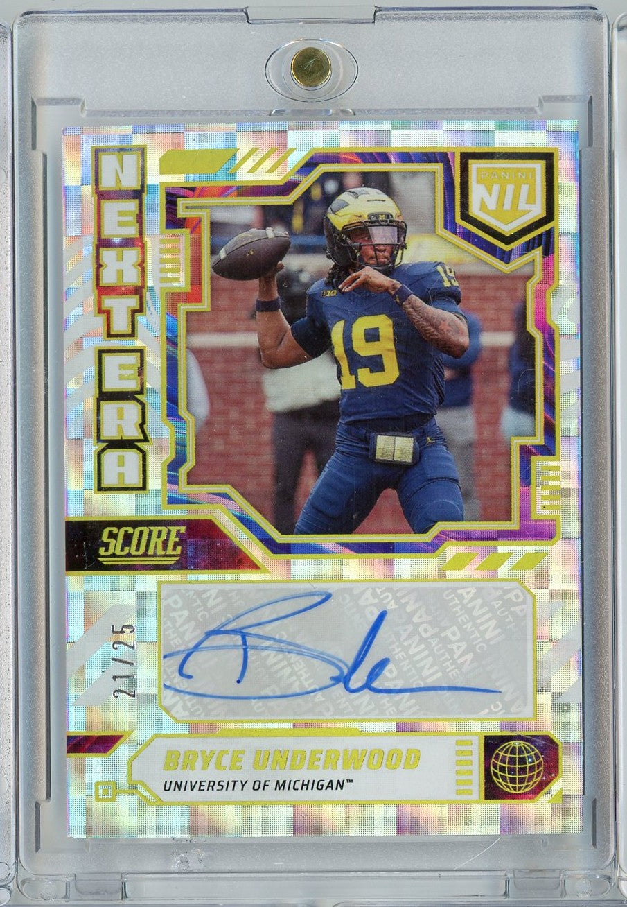 2025-panini-score-nil-next-era-bryce-underwood-nenbun-25-auto-michigan-wolverines-rookie-rc-football-card