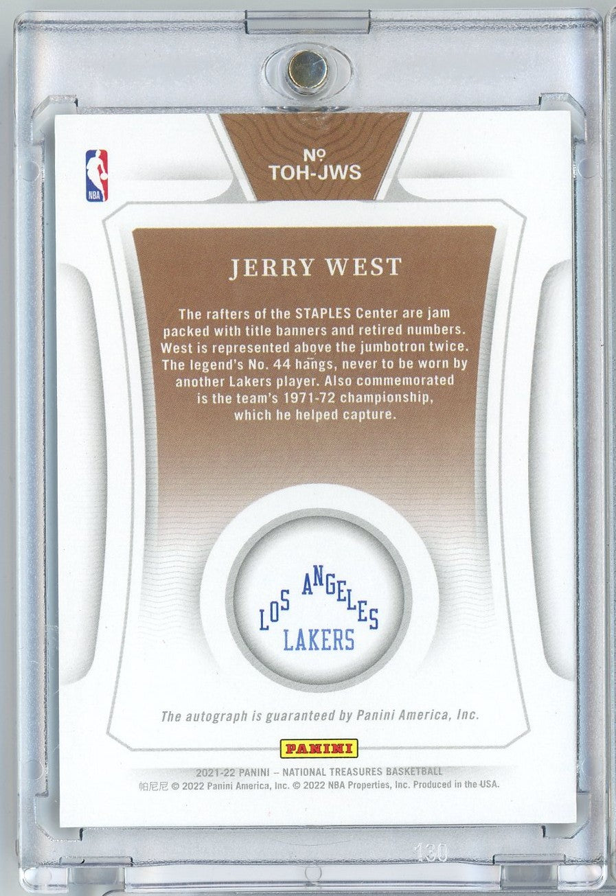 2021-panini-national-treasures-jerry-west-tohjws-25-treasures-of-the-hall-auto-basketball-card