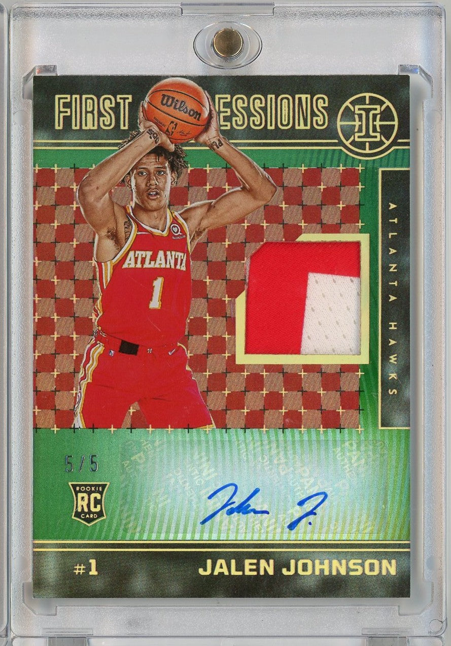 2021-panini-illusions-jalen-johnson-fijjlj-5-5-first-impressions-green-rpa-rookie-rc-basketball-card