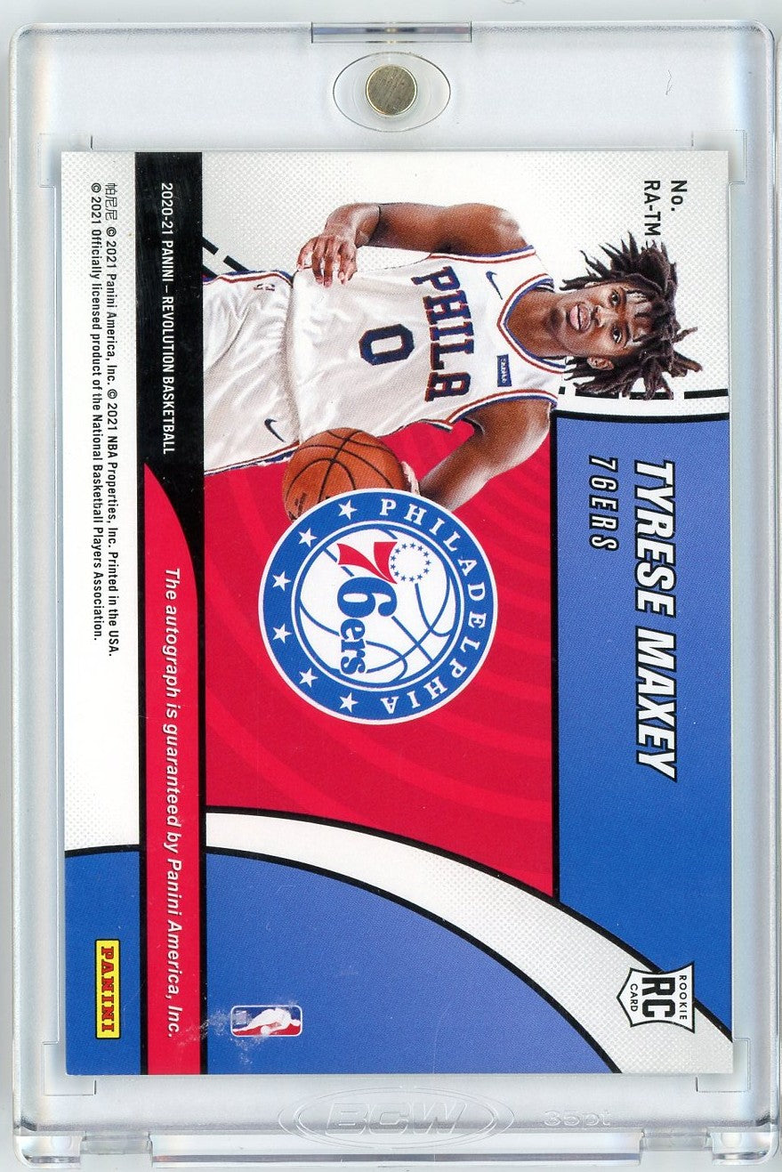 2020-panini-revolution-tyrese-maxey-ra-tm-autograph-rookie-rc-basketball-card