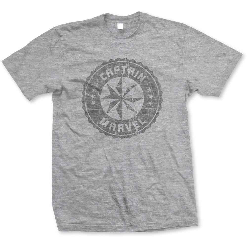 Marvel Comics Captain Marvel Grey Circle [T-Shirt]