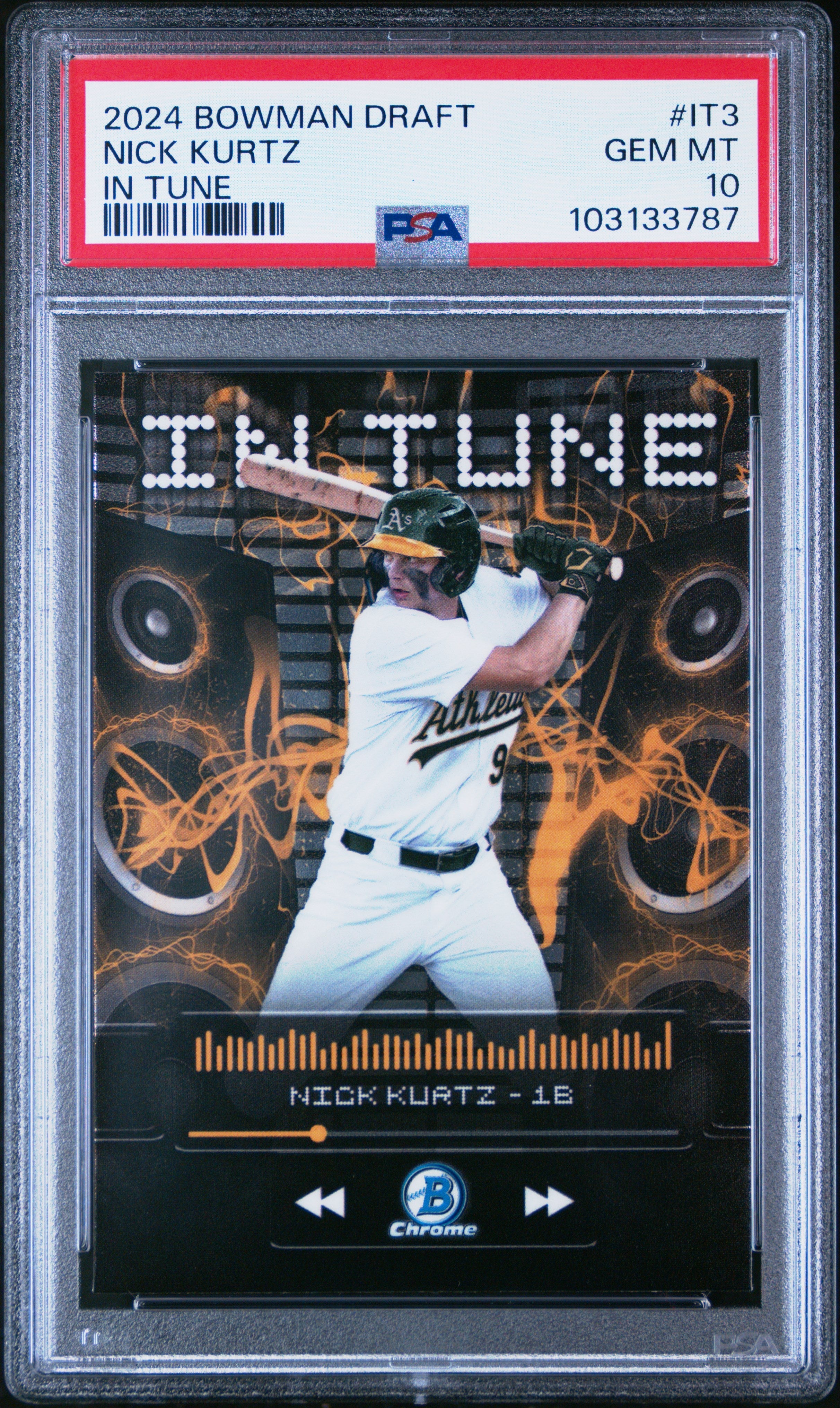 Graded 2024 Topps Bowman Draft Nick Kurtz #IT3 In Tune Rookie RC Baseball Card PSA 10 Gem Mint