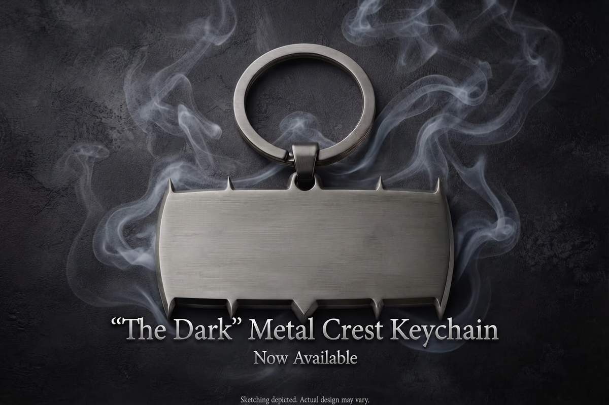 The Dark Metal Crest Keychain