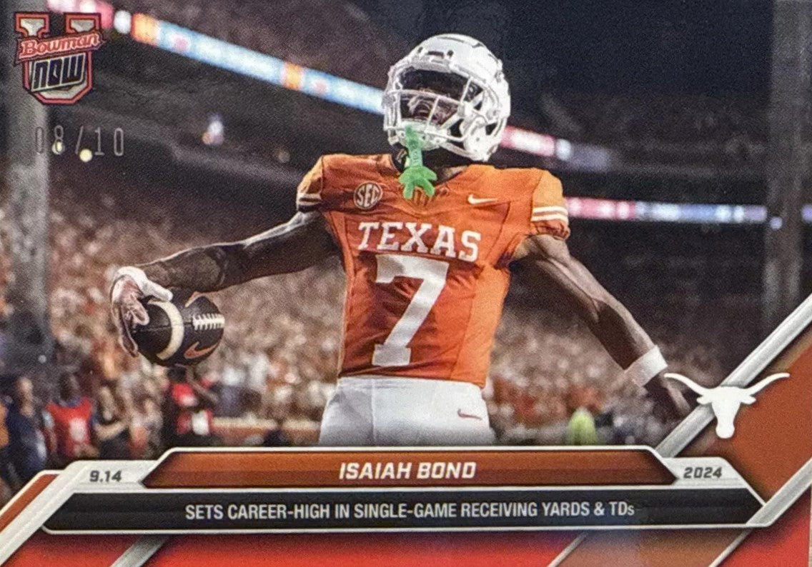 2024-topps-bowman-u-now-isaiah-bond-13-red-10-texas-longhorns-football-card