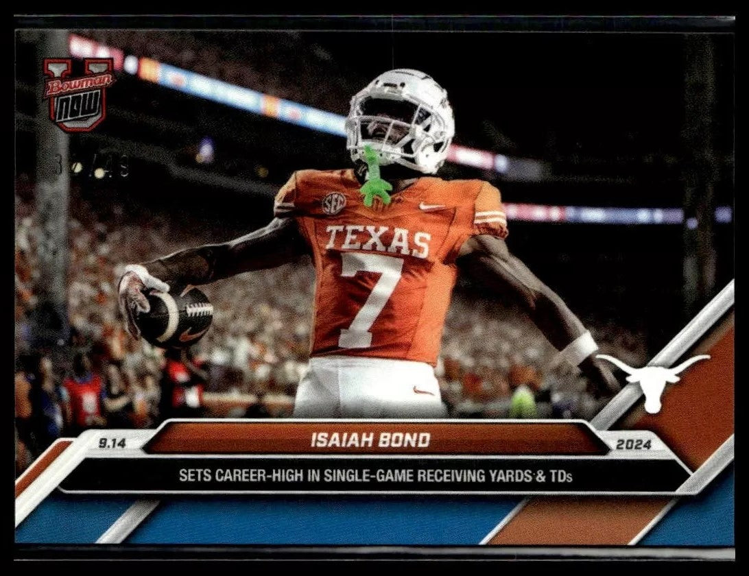 2024-topps-bowman-u-now-isaiah-bond-13-blue-49-texas-longhorns-football-card