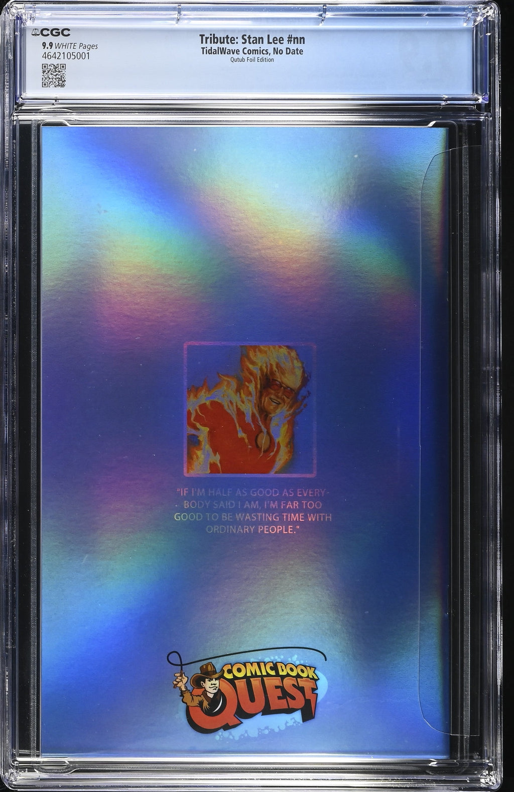 Stan Lee #1 CGC 9.9 Humam Qutub CBQ Exclusive Trade Foil Variant